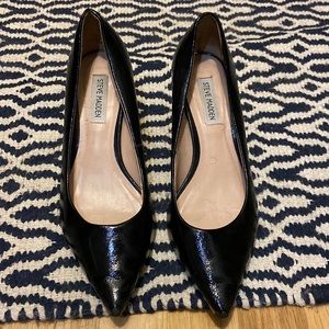 Black Patent Kitten Heel